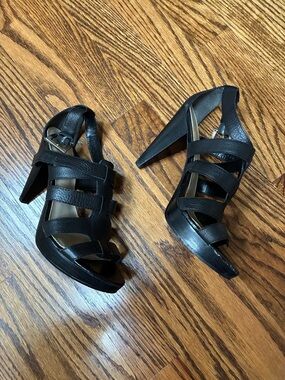 Nine West Black Strappy High Heel Sandals